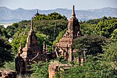 Old Bagan Myanmar. View from the terraces of the Mingala Zedi. 